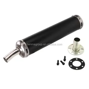 Xe máy tái trang bị các bộ phận 20mm giảm thanh xe đạp bụi bẩn pit xe đạp thép Không gỉ exhaust muffler ống