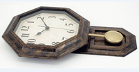 Pendule murale à quartz Vintage en plastique, 1 pièce, pendule chinoise antique, horloge murale