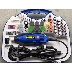 Taladro Manual Portátil TOLHIT, Kit de Accesorios Multiherramienta con Eje de Transmisión, Mini Amoladora Rotativa Eléctrica <span class=keywords><strong>Dremel</strong></span> de <span class=keywords><strong>130w</strong></span>, 211 Piezas - Product Image 3