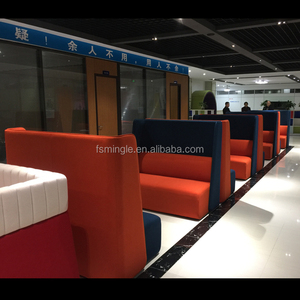 <span class=keywords><strong>2</strong></span> plazas de tela tipo respaldo alto Silla de cabina para la Conferencia Reunión y sala de café - Product Image 6