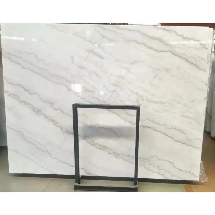 Piastrella per pavimento in marmo bianco naturale, lucida, guangxi, prezzo di fabbrica