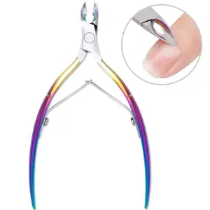 Chameleon Nail Cuticle Trimmer Durable Steel Scissor Plier Clipper Cutter for Manicure/Pedicure Dead Skin Remover for Fingers