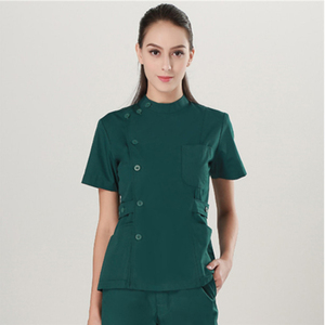 Venta caliente Doctor uniformes enfermería médico <span class=keywords><strong>bata</strong></span> ropa clínica de conjuntos de manga corta Tops + Pantalones uniforme - Product Image 2