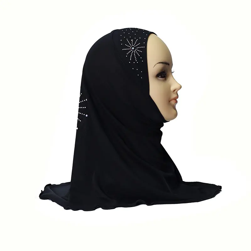 Hiyab musulmán para la cabeza, hiyab islámico árabe, cristal brillante, cubierta completa de diamantes de imitación, bufanda, sombreros, Hijab cuadrado instantáneo
