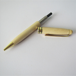 Yüksek kaliteli çevre dostu özelleştirilmiş ahşap tükenmez kalem geri dönüşümlü ahşap altın parçaları 1.0mm genişlik yenilik Logo fabrika promosyonlar - Product Image 4