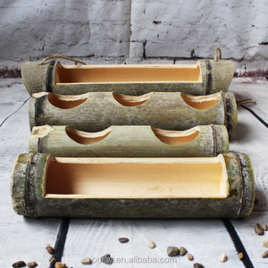 Lungo Lucidatura Materiale di Bambù Della Decorazione Del Mestiere <span class=keywords><strong>Vaso</strong></span> Di Bambù - Product Image 1