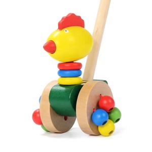 รถเข็นเด็กไม้รูปกบของเล่นเข็นเล่น - Product Image 2