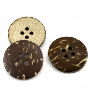 Fabricante venda direta de alta qualidade natural botão de côco botão de madeira para crianças