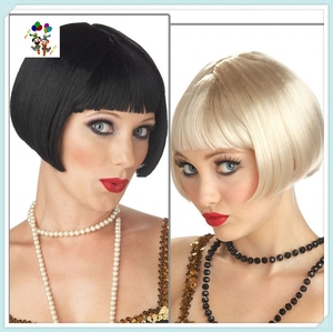 Perruques synthétiques pour femmes adultes <span class=keywords><strong>Sexy</strong></span> Roaring 20s Flapper HPC-1284 - Product Image 3