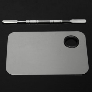 Hot Selling Square Stainless Steel Makeup Palette with Spatula for Nail Art - Product Image 4