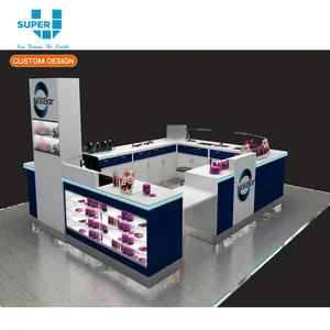 Klassieke Aangepaste Cosmetische Salon Winkelcentrum Nail Beauty Kiosk Ontwerp Meubels Professionele Nail Bar Kiosk Ontwerp Te Koop