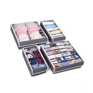 <span class=keywords><strong>Caja</strong></span> de almacenamiento dividida <span class=keywords><strong>plegable</strong></span> para calcetines <span class=keywords><strong>con</strong></span> tapas, organizador de armario para calcetines, organizador de bolsas de ropa, cajas de cajones para almacenamiento conveniente - Product Image 1