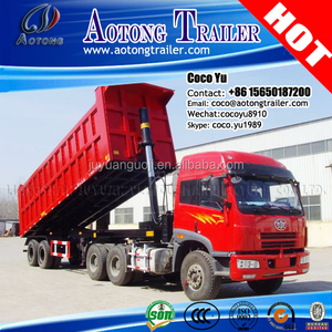 Fabricante chino de calidad duradera auto de descarga trasera 3 ejes volquete semi remolque para afirca sur - Product Image 4