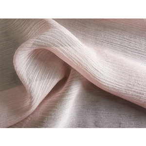100% pura seda frustrado <span class=keywords><strong>Yoruba</strong></span> arruga tela de aluminio color brillante impresión Georgette bufanda de moda para la ropa - Product Image 3
