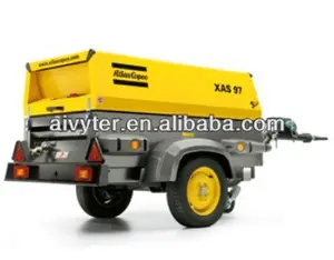 2014ホットセール (400cfm 14bar) XAVS196Dd Atlas Copcoスクリューエアコンプレッサー (Deutzディーゼルエンジン付き)