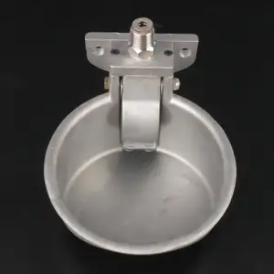 Cuenco de agua de aluminio para cerdo, bebedero portátil automático para cerdo