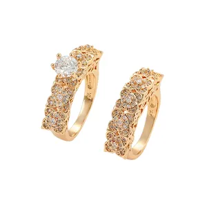 15746 徐平批发高品质镀金奢华设计钻石结婚戒指定制戒指
