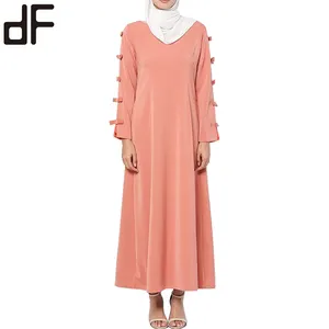 사용자 정의 중국 독특한 현대 패션 말레이시아 Jubah Eid Abaya 디자인 이슬람 소녀 드레스 Abaya 여성 이슬람 드레스