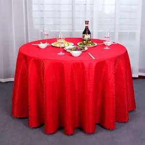 Burgundy multicolor round tablecloths for wedding