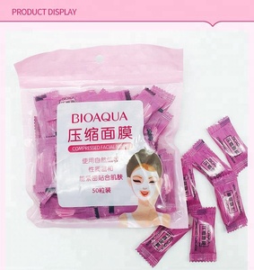 BIOAQUA Pro ince cilt bakımı <span class=keywords><strong>DIY</strong></span> tek kullanımlık Nonwoven kumaş sıkıştırılmış yüz maskesi - Product Image 5