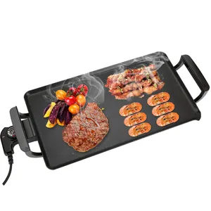 Healthy Nonstick Thermometer Electric Press Hamburger Pizza Grill Backyard Flat Top Hot Plate Manufacturers