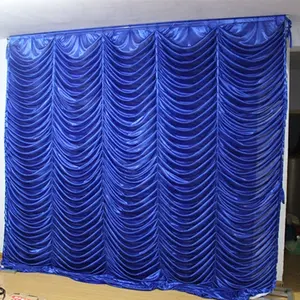 Tragbare Bühne Blau Wasser Welle Vorhang Hintergrund