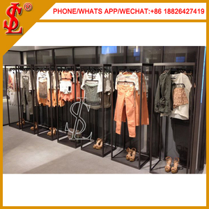 ร้านขายเสื้อผ้าโลหะแสดงชั้นวางเฟอร์นิเจอร์พร้อมไฟโรงงานจีน-ขายตรง - Product Image 3
