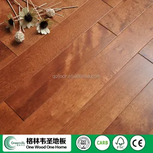 Berken hardhouten vloeren/massief houten vloeren/parket vloeren stained kastanje kleur