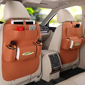 wholesale custom promotional multi-functional pockets felt car seat back organizer with logo