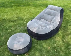 Ev mobilya yatak odası mobilyası ultra şişme açık kanepe lounge footrest ile şişme akın sandalye ve şişme sofa