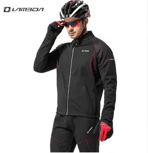 <span class=keywords><strong>Veste</strong></span> de <span class=keywords><strong>cyclisme</strong></span> imperméable LAMEDA en polaire <span class=keywords><strong>thermique</strong></span> d'hiver, coupe-vent, softshell - Product Image 1