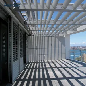 Extruded Profile Horizontal Ceiling Louver Shutter With Aluminum Blade