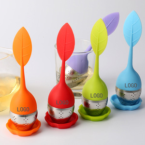 Filtro per tè in Silicone creativo a forma di foglie <span class=keywords><strong>infusore</strong></span> per tè in Silicone <span class=keywords><strong>con</strong></span> filtro per bustine di tè per uso alimentare - Product Image 3