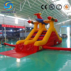 Inflatable Slide inflatable shark Adventure <span class=keywords><strong>Club</strong></span> Double slide and pool backyard water park for sale - Product Image 5