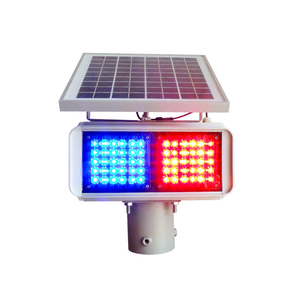 Nhà Máy Bán Hàng Trực Tiếp Năng Lượng Mặt Trời Strobe Ánh Sáng Giao Thông Nhấp Nháy Lights Red Blue <span class=keywords><strong>Led</strong></span> Cảnh Báo Đèn - Product Image 5