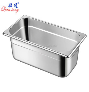 Padella da tavolo a vapore Anti-marmellata in stile europeo 1/3 dimensioni in acciaio inossidabile GN Pan per uso di scaldavivande in plastica - Product Image 2