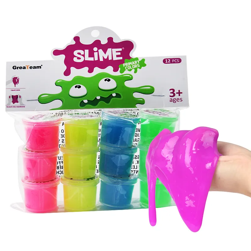 OEM 12 Buah/Bungkus Air Barel Kering Lendir, Ramah Lingkungan Slime Set untuk Bayi