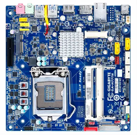 gigabyte Mini ITX papan GA-H77TN , LGA1155 intel H77 dukungan i3 / i5 / i7