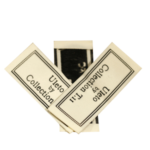 Etiqueta de Ropa Personalizada con Logotipo de Diseñador, Etiqueta de Tela de Damasco de Poliéster, Etiqueta de Cuello con Talla, Etiqueta Decorativa Tejida para Camisas - Product Image 3