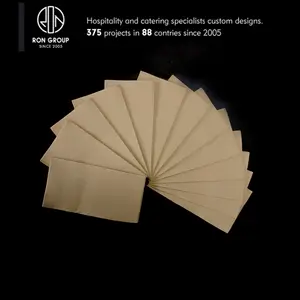 restaurant supplier 2ply 1/8 fold brown Eco-friendly table napkin for party