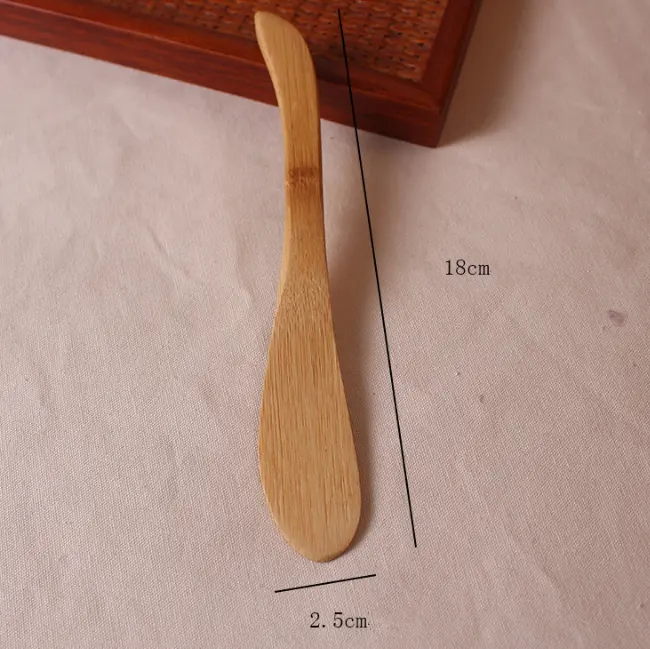 Bambu make up butter spatula pisau untuk foundation mix-up