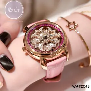 Nieuwe Mode 5 Kleuren Leer Horloges Vrouwen Dames Casual Dress Quartz Horloge WAT2048