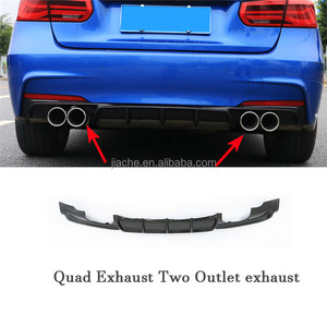 De fibra de carbono de labio trasero Spoiler para BMW F30 F35 320i 328i M-tech M-sport 2012 -2018 las aletas de tiburón estilo difusor parachoques decoración - Product Image 4