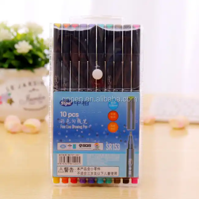 sipa sr153 10 fineliner color pens