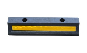 Hạt thủy tinh màu vàng băng 500mm chiều dài chất lượng cao Xe khối bãi đậu xe cao su + nhựa bánh xe dừng lại cho nhà để xe - Product Image 4