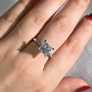 Anello promessa principessa 925 argento <span class=keywords><strong>sterling</strong></span> zircone cz anello di fidanzamento fede nuziale per le donne migliori gioielli da sposa