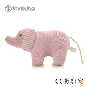 Simpatici giocattoli di elefante in lana regalo divertente per amici e bambini adorabili giocattoli di lana in cotone organico - Product Image 4