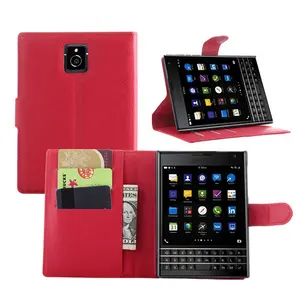 Housse de téléphone en cuir à rabat de haute qualité pour sacs et étuis pour téléphones portables Blackberrys Passport Q30