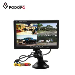 Podofo 7 ''Split Screen Quad Monitor 4CH Video-ingang Voorruit Stijl Parking Dashboard voor Auto Achteruitrijcamera Auto -styling