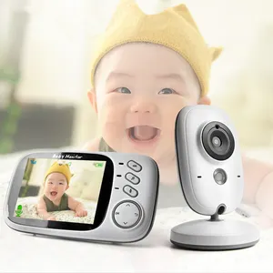 VB603视频婴儿监视器2.4G无线3.2 LCD 2路音频通话夜视监控安全摄像机保姆
